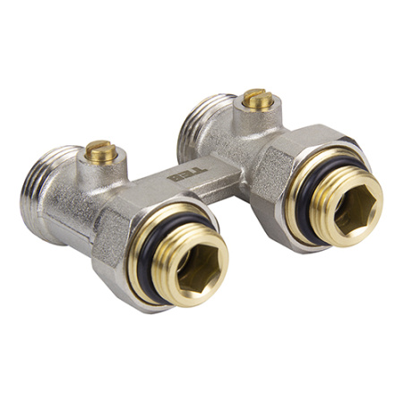 Двойной узел TEBO для нижнего подключения радиатора прямой (для двухтрубной системы)