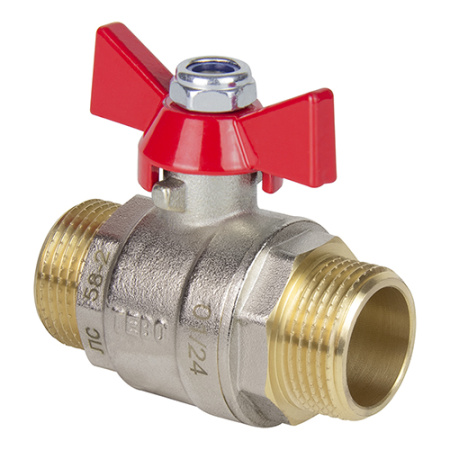 Кран шаровой TEBO НАР полный проход с ручкой-бабочкой