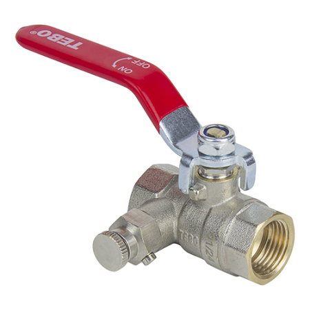 Кран шаровой TEBO ВН с дренажом и воздухоотводчиком