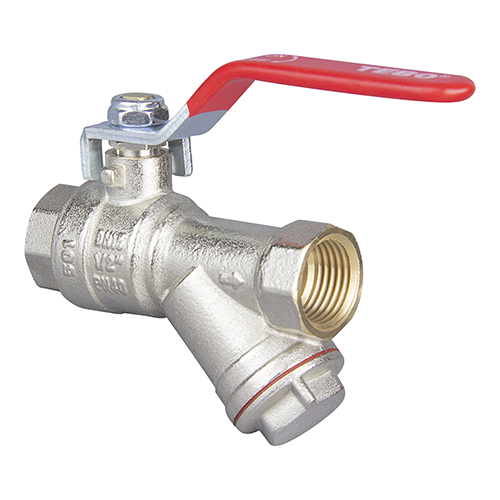 Кран шаровой-фильтр TEBO ВН с ручкой